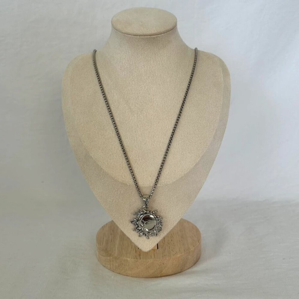 silver moon and sun necklace